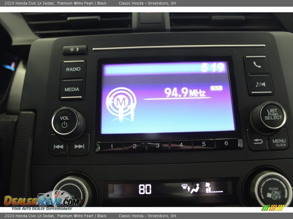 2020 Honda Civic LX Sedan Platinum White Pearl / Black Photo #35