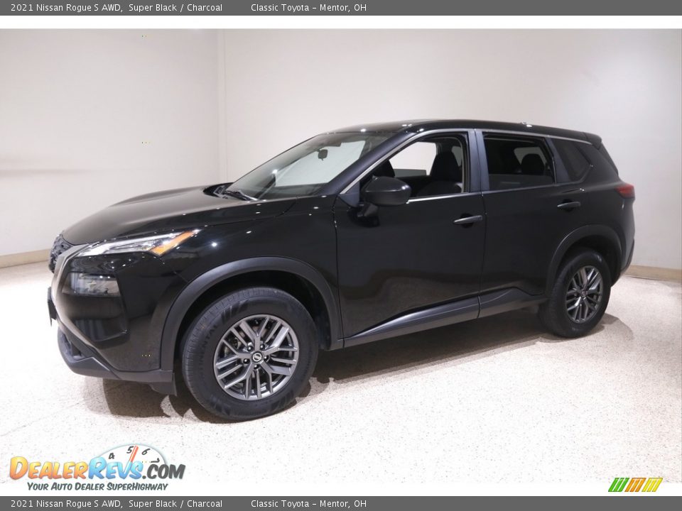 2021 Nissan Rogue S AWD Super Black / Charcoal Photo #3