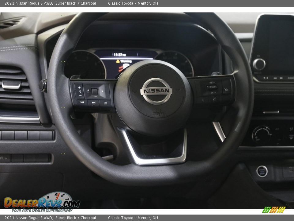 2021 Nissan Rogue S AWD Super Black / Charcoal Photo #7