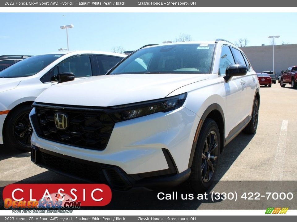 2023 Honda CR-V Sport AWD Hybrid Platinum White Pearl / Black Photo #1