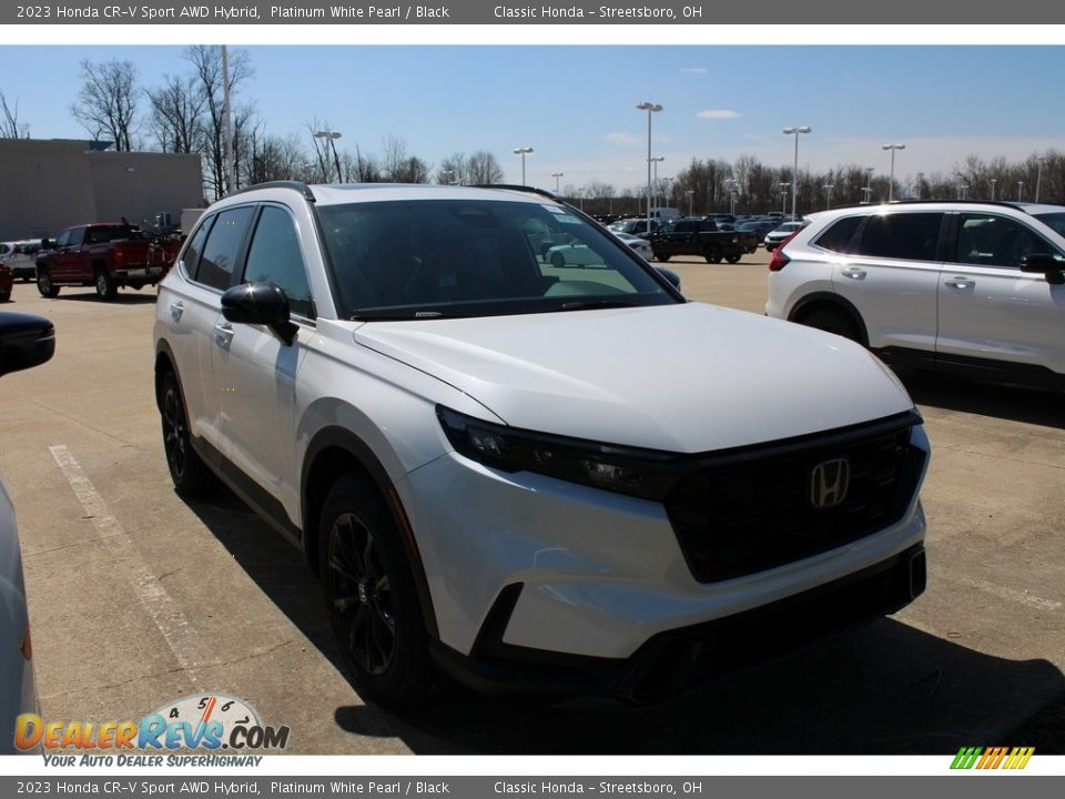 2023 Honda CR-V Sport AWD Hybrid Platinum White Pearl / Black Photo #3