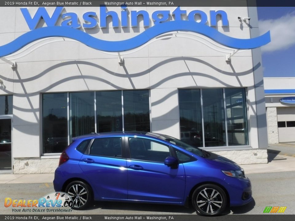 2019 Honda Fit EX Aegean Blue Metallic / Black Photo #2