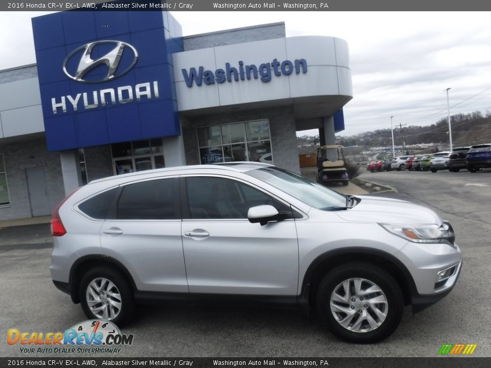 2016 Honda CR-V EX-L AWD Alabaster Silver Metallic / Gray Photo #2
