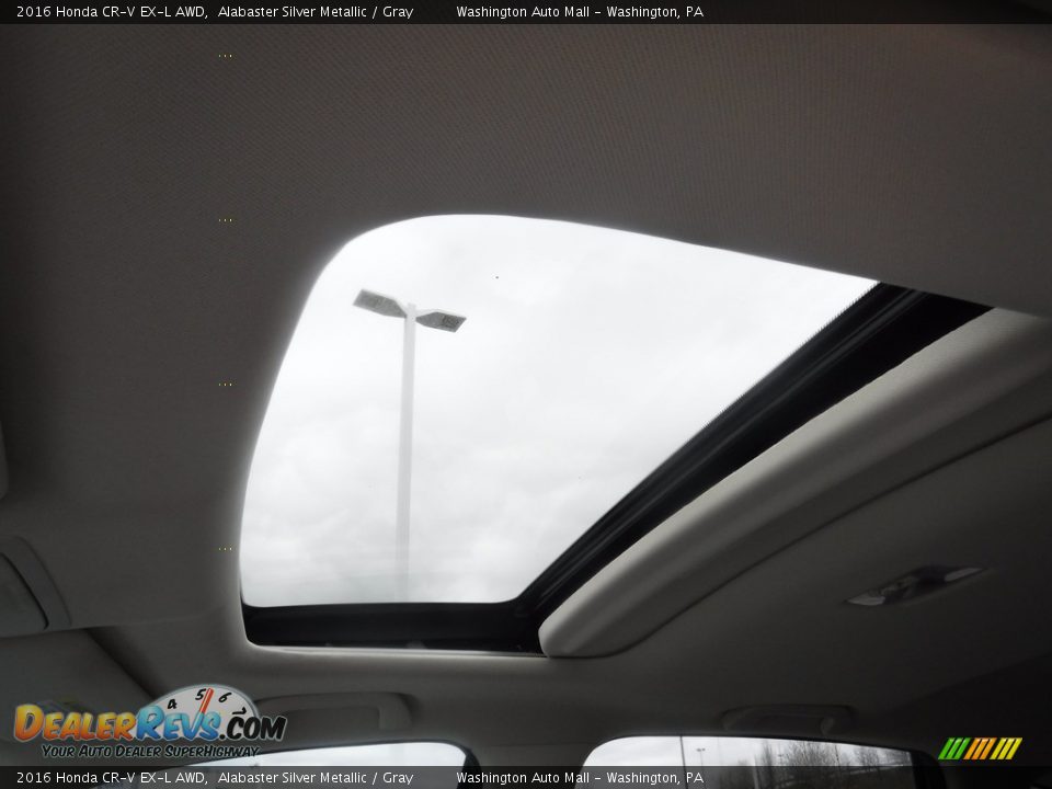 2016 Honda CR-V EX-L AWD Alabaster Silver Metallic / Gray Photo #12