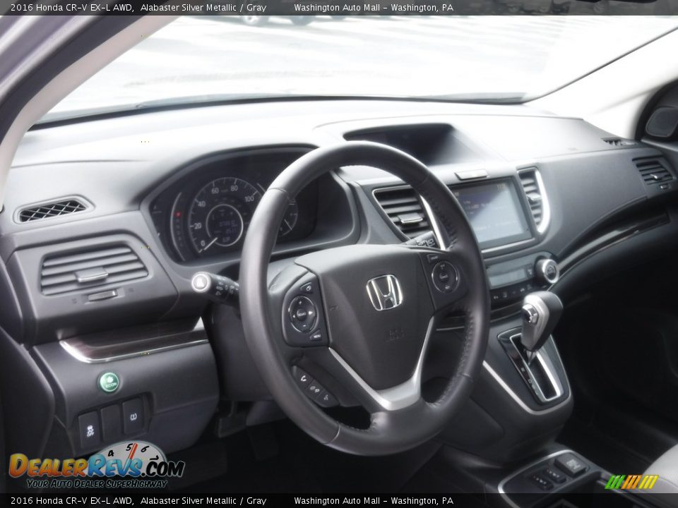 2016 Honda CR-V EX-L AWD Alabaster Silver Metallic / Gray Photo #13