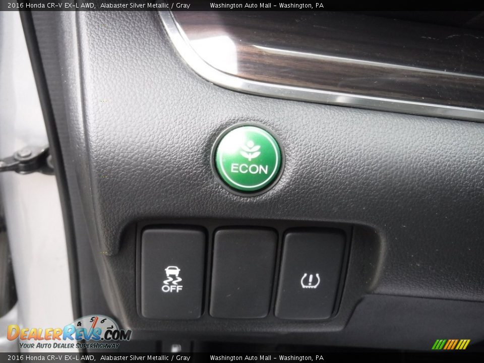 2016 Honda CR-V EX-L AWD Alabaster Silver Metallic / Gray Photo #14