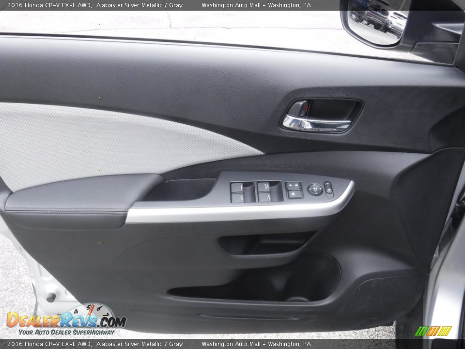 2016 Honda CR-V EX-L AWD Alabaster Silver Metallic / Gray Photo #15