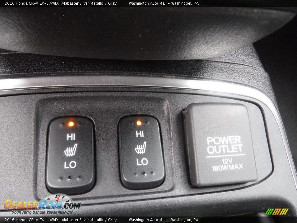 2016 Honda CR-V EX-L AWD Alabaster Silver Metallic / Gray Photo #19
