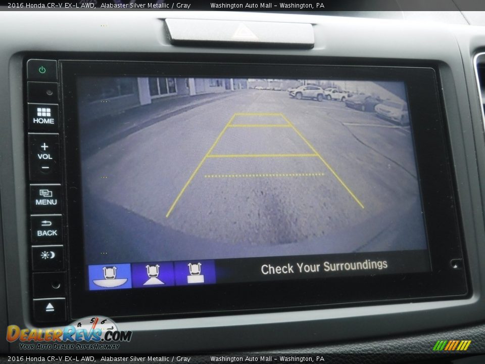 2016 Honda CR-V EX-L AWD Alabaster Silver Metallic / Gray Photo #22