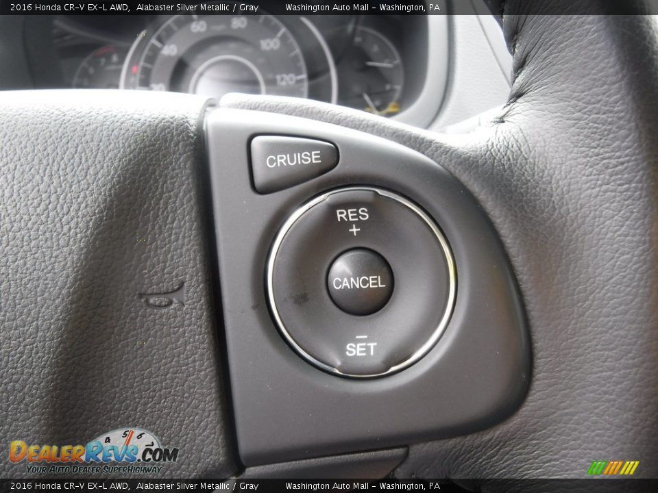 2016 Honda CR-V EX-L AWD Alabaster Silver Metallic / Gray Photo #26