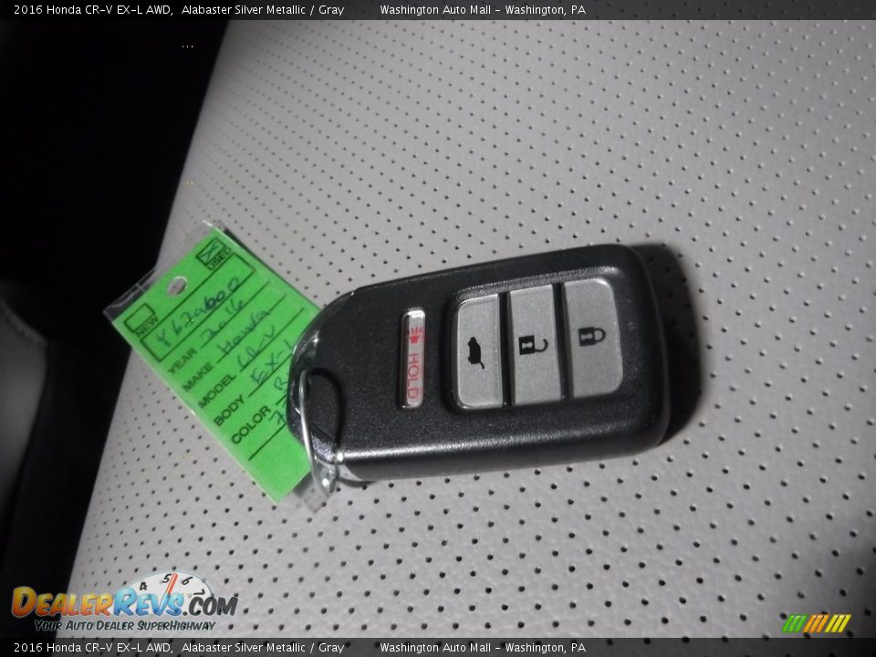 2016 Honda CR-V EX-L AWD Alabaster Silver Metallic / Gray Photo #33