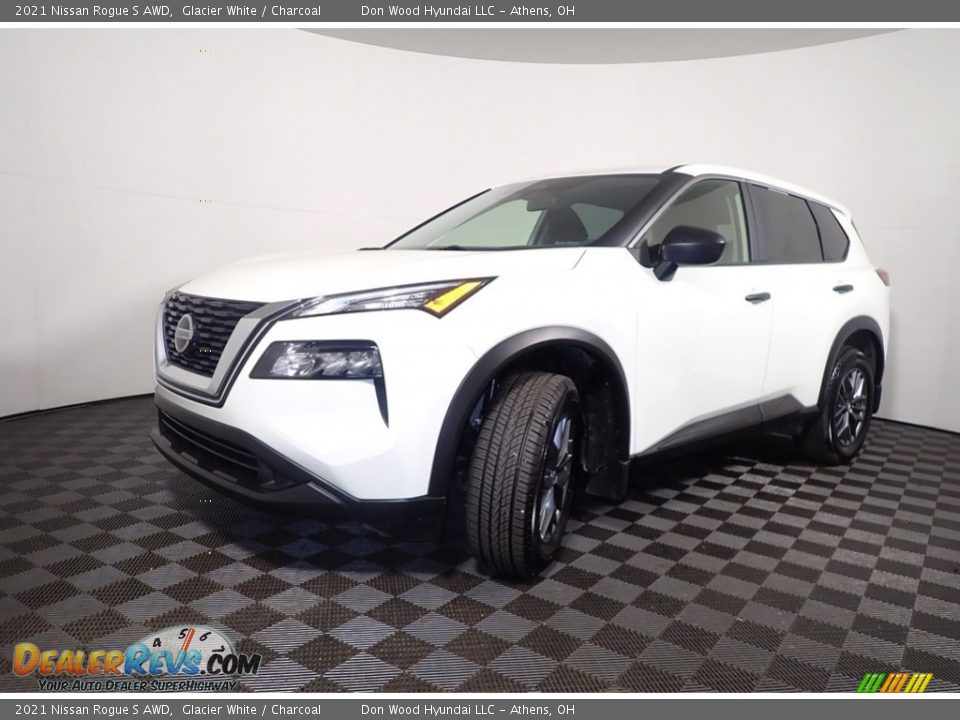 2021 Nissan Rogue S AWD Glacier White / Charcoal Photo #8