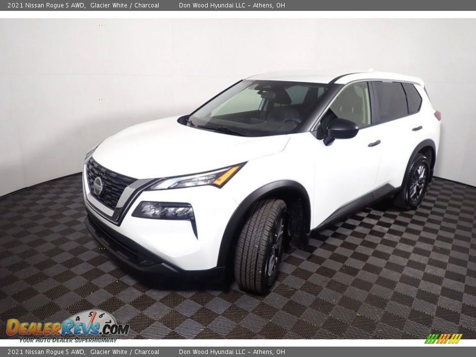 2021 Nissan Rogue S AWD Glacier White / Charcoal Photo #9