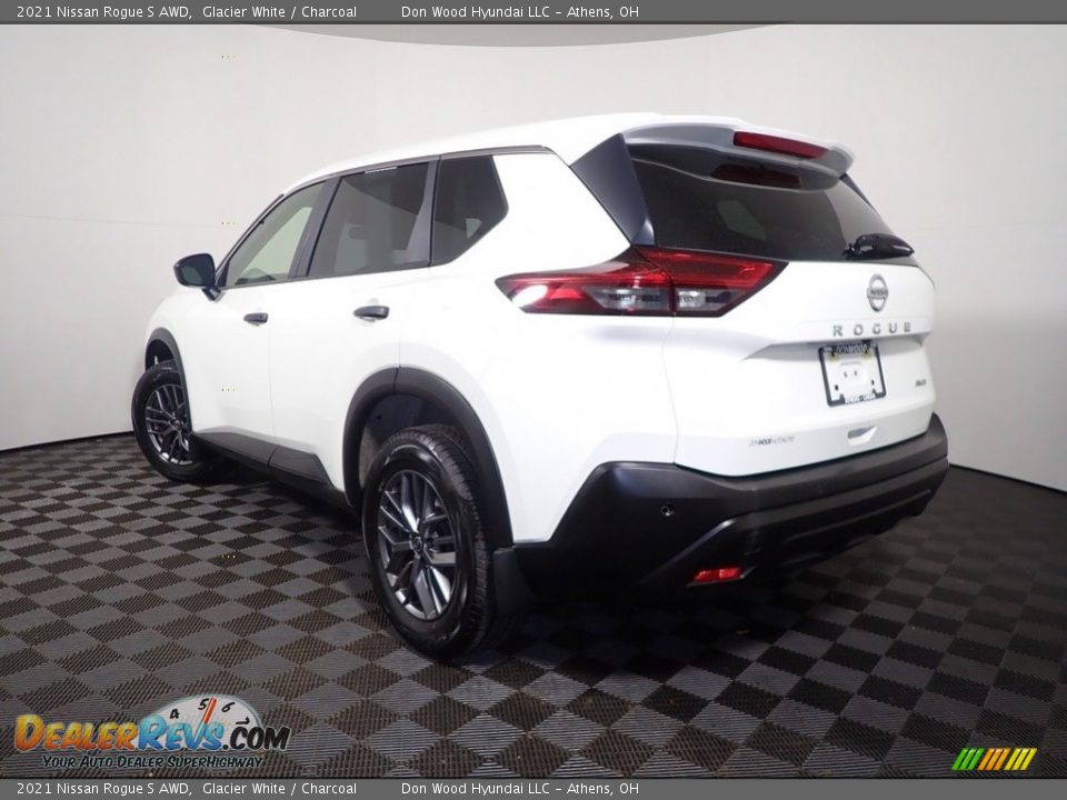 2021 Nissan Rogue S AWD Glacier White / Charcoal Photo #11