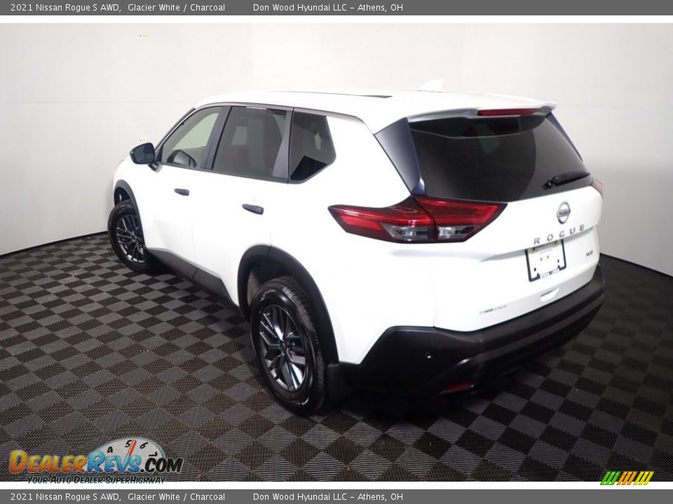 2021 Nissan Rogue S AWD Glacier White / Charcoal Photo #12