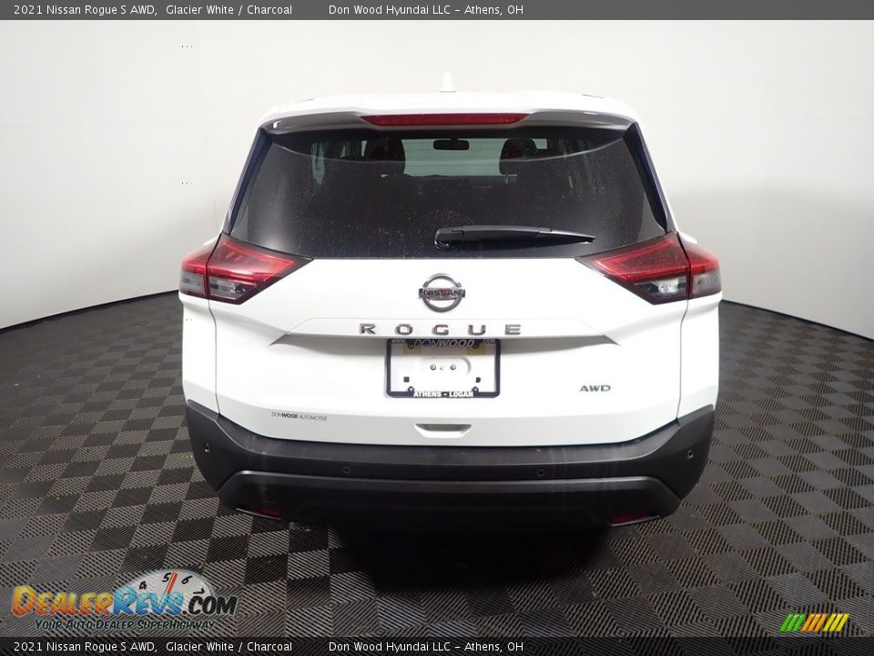 2021 Nissan Rogue S AWD Glacier White / Charcoal Photo #13