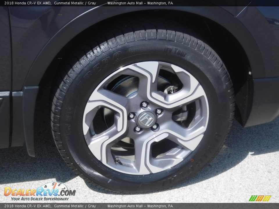 2018 Honda CR-V EX AWD Gunmetal Metallic / Gray Photo #3