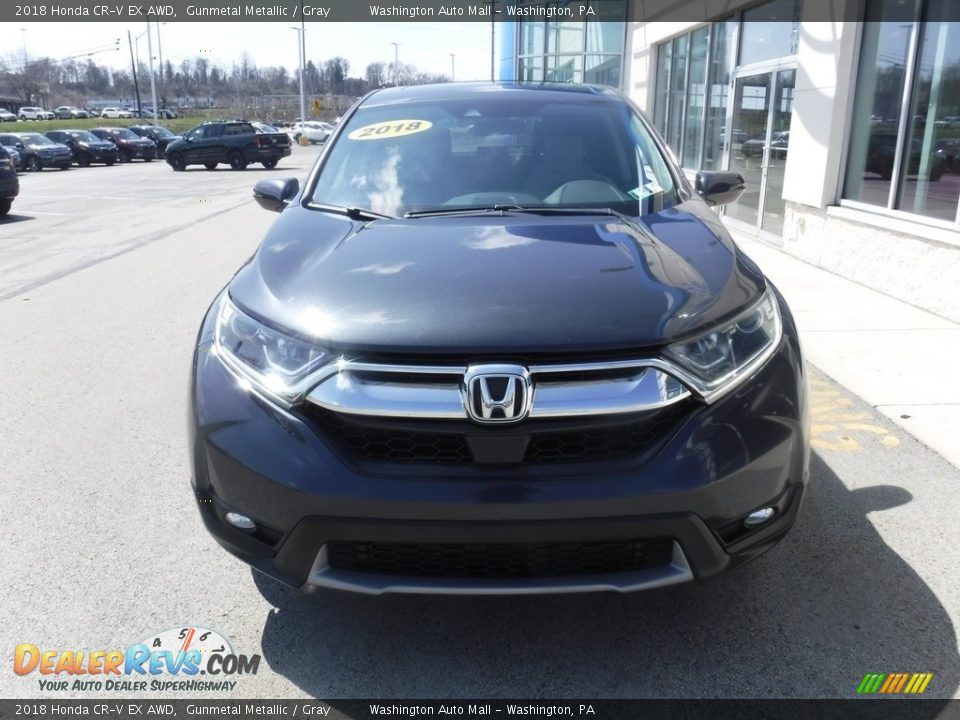 2018 Honda CR-V EX AWD Gunmetal Metallic / Gray Photo #5