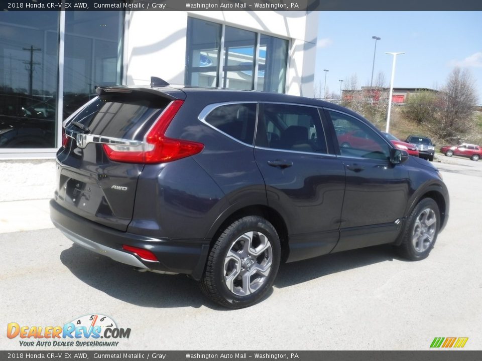 2018 Honda CR-V EX AWD Gunmetal Metallic / Gray Photo #7