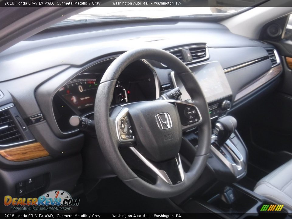 2018 Honda CR-V EX AWD Gunmetal Metallic / Gray Photo #10