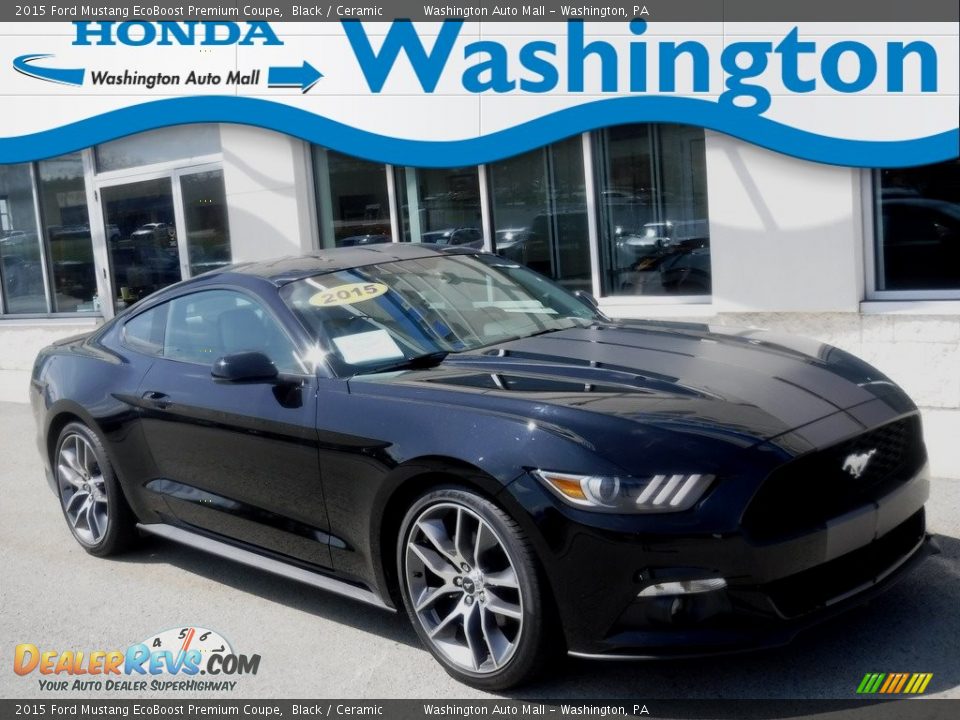 2015 Ford Mustang EcoBoost Premium Coupe Black / Ceramic Photo #1