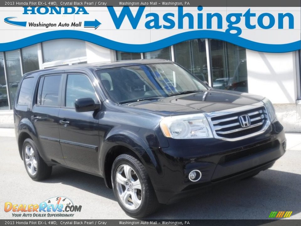 2013 Honda Pilot EX-L 4WD Crystal Black Pearl / Gray Photo #1