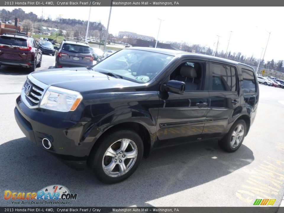 2013 Honda Pilot EX-L 4WD Crystal Black Pearl / Gray Photo #6