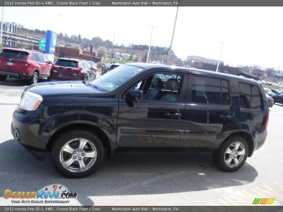 2013 Honda Pilot EX-L 4WD Crystal Black Pearl / Gray Photo #7