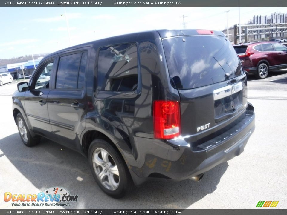 2013 Honda Pilot EX-L 4WD Crystal Black Pearl / Gray Photo #8