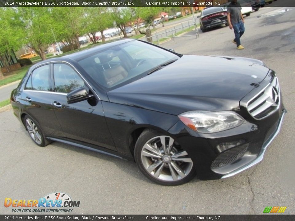 2014 Mercedes-Benz E 350 Sport Sedan Black / Chestnut Brown/Black Photo #3