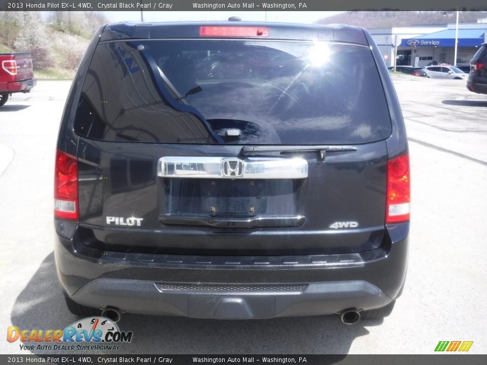 2013 Honda Pilot EX-L 4WD Crystal Black Pearl / Gray Photo #9