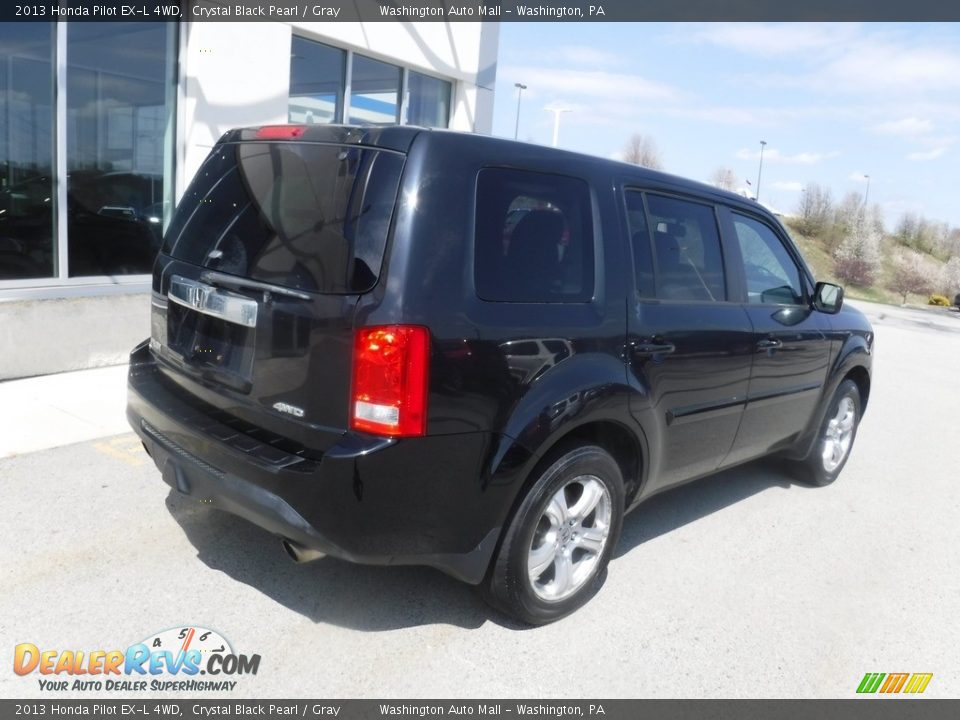 2013 Honda Pilot EX-L 4WD Crystal Black Pearl / Gray Photo #10