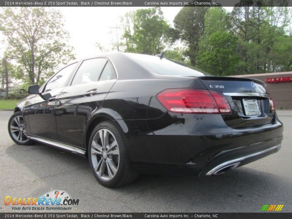 2014 Mercedes-Benz E 350 Sport Sedan Black / Chestnut Brown/Black Photo #8