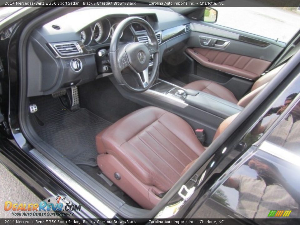 Chestnut Brown/Black Interior - 2014 Mercedes-Benz E 350 Sport Sedan Photo #17