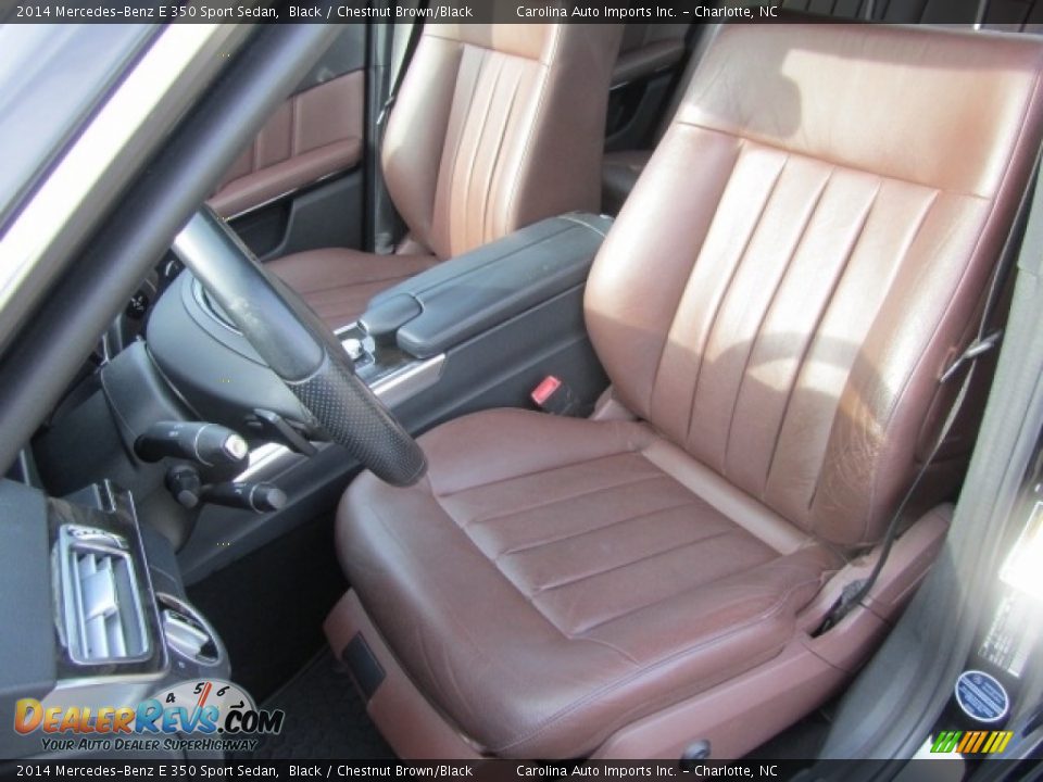 2014 Mercedes-Benz E 350 Sport Sedan Black / Chestnut Brown/Black Photo #18