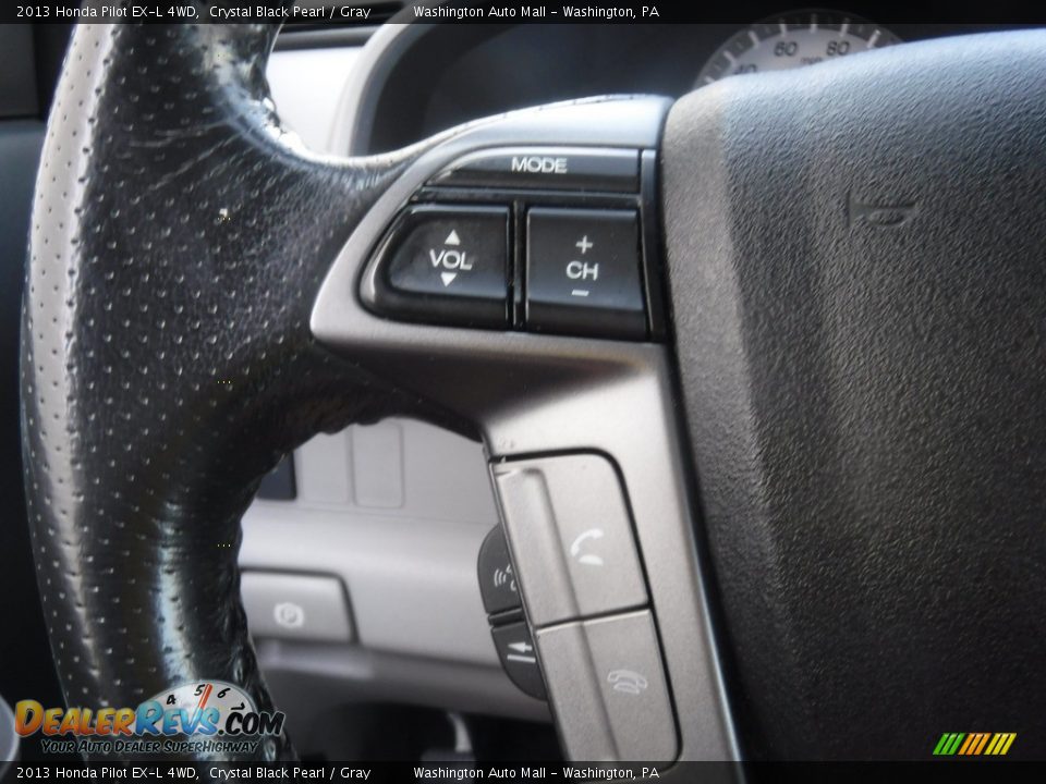 2013 Honda Pilot EX-L 4WD Crystal Black Pearl / Gray Photo #23