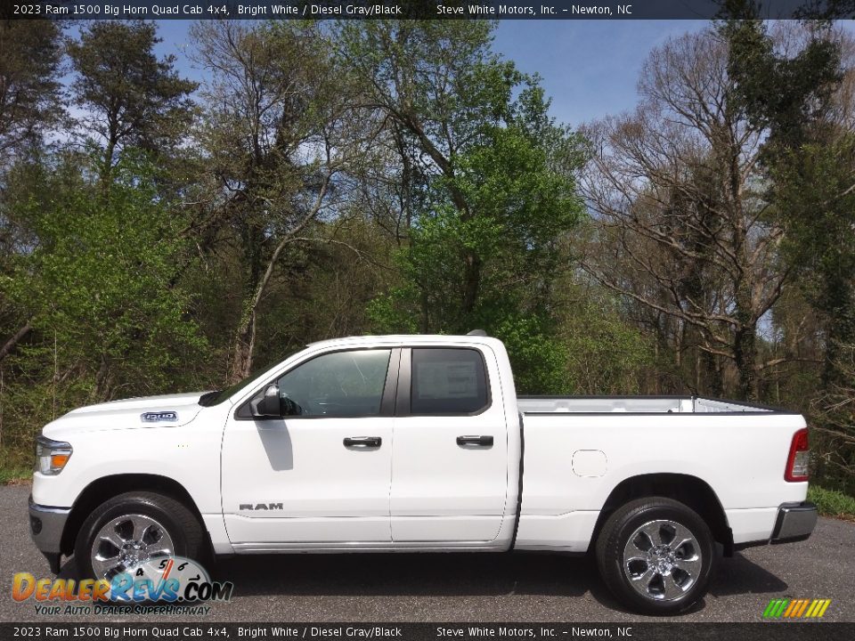 Bright White 2023 Ram 1500 Big Horn Quad Cab 4x4 Photo #1