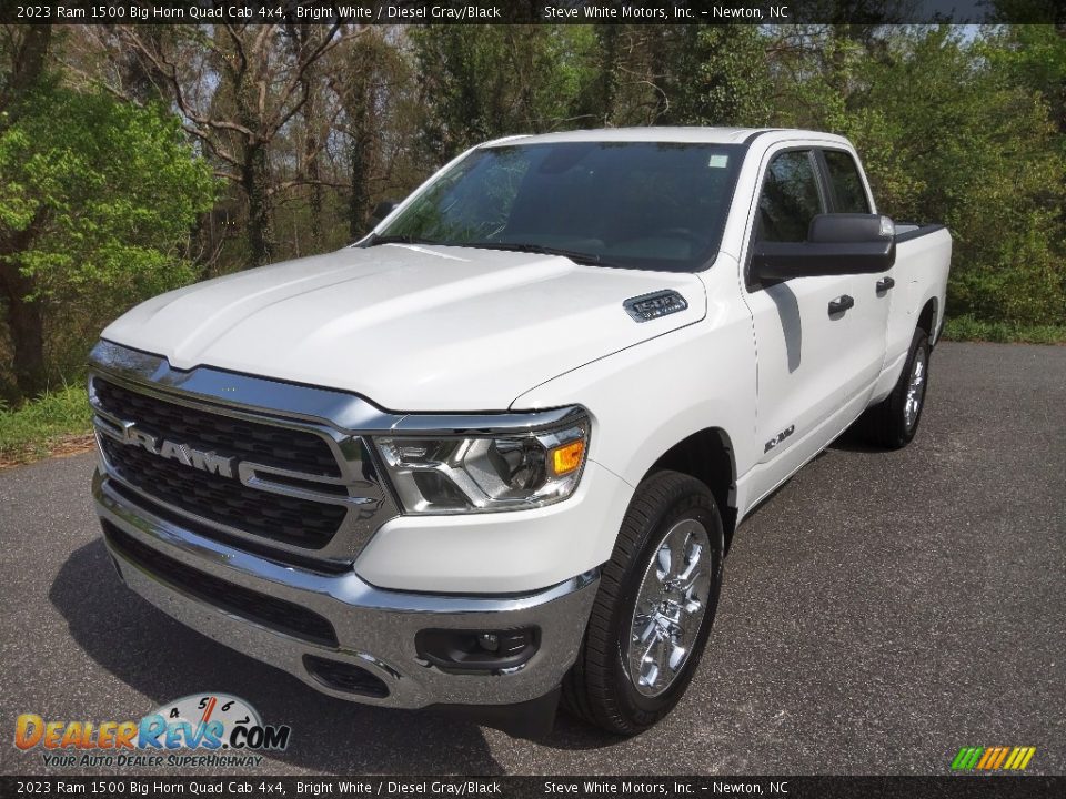 2023 Ram 1500 Big Horn Quad Cab 4x4 Bright White / Diesel Gray/Black Photo #2