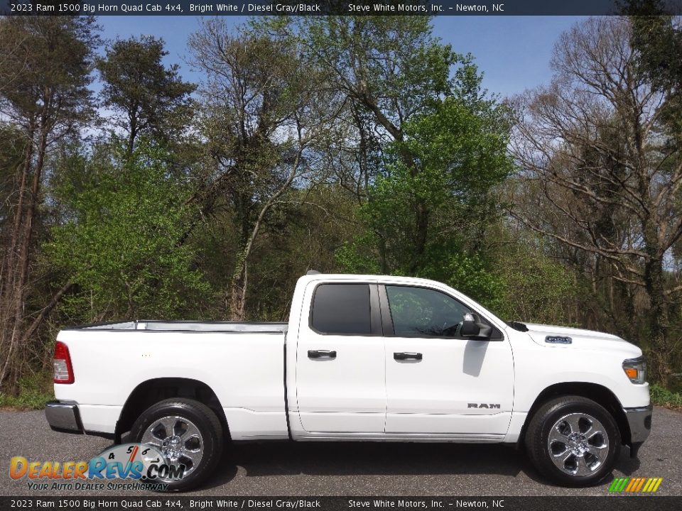 Bright White 2023 Ram 1500 Big Horn Quad Cab 4x4 Photo #5