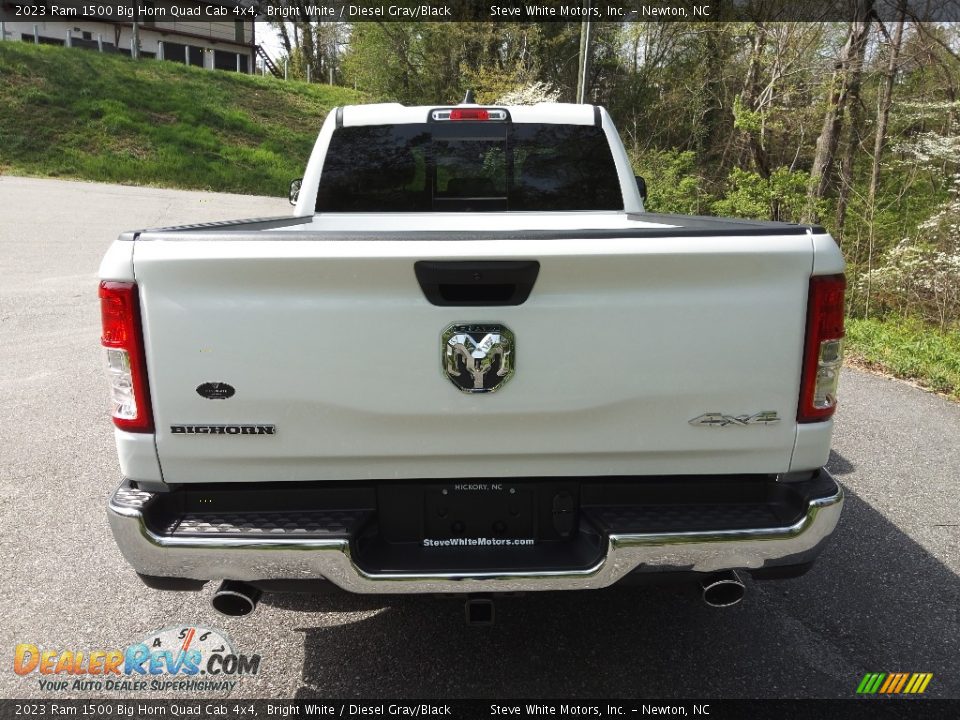 2023 Ram 1500 Big Horn Quad Cab 4x4 Bright White / Diesel Gray/Black Photo #7