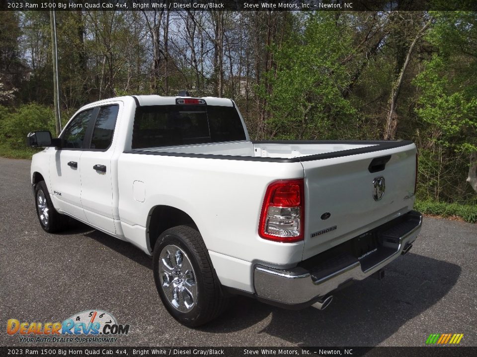 2023 Ram 1500 Big Horn Quad Cab 4x4 Bright White / Diesel Gray/Black Photo #9