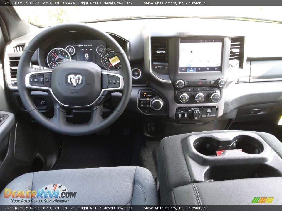 2023 Ram 1500 Big Horn Quad Cab 4x4 Bright White / Diesel Gray/Black Photo #17