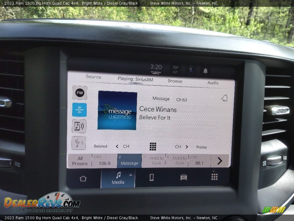 2023 Ram 1500 Big Horn Quad Cab 4x4 Bright White / Diesel Gray/Black Photo #22