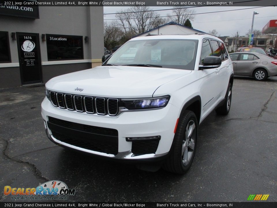 2021 Jeep Grand Cherokee L Limited 4x4 Bright White / Global Black/Wicker Beige Photo #2