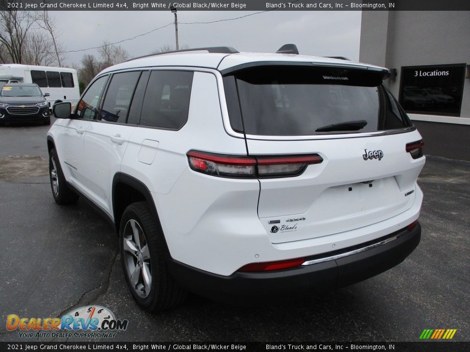 2021 Jeep Grand Cherokee L Limited 4x4 Bright White / Global Black/Wicker Beige Photo #3