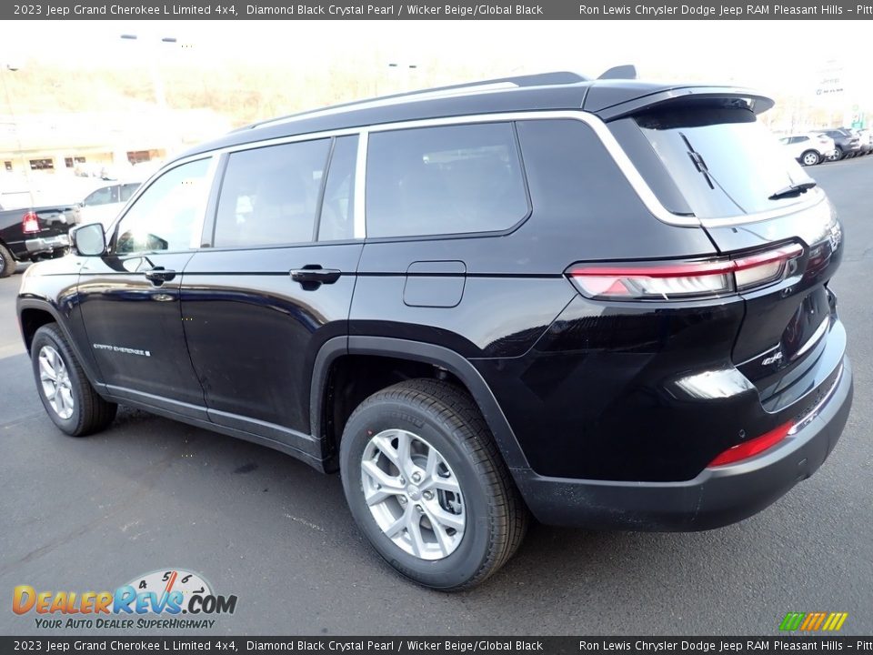 2023 Jeep Grand Cherokee L Limited 4x4 Diamond Black Crystal Pearl / Wicker Beige/Global Black Photo #3