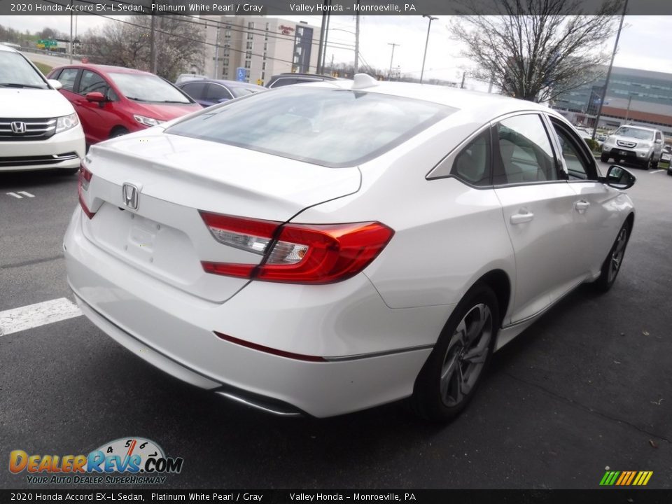 2020 Honda Accord EX-L Sedan Platinum White Pearl / Gray Photo #7