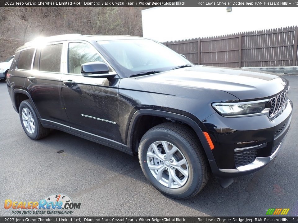 2023 Jeep Grand Cherokee L Limited 4x4 Diamond Black Crystal Pearl / Wicker Beige/Global Black Photo #8