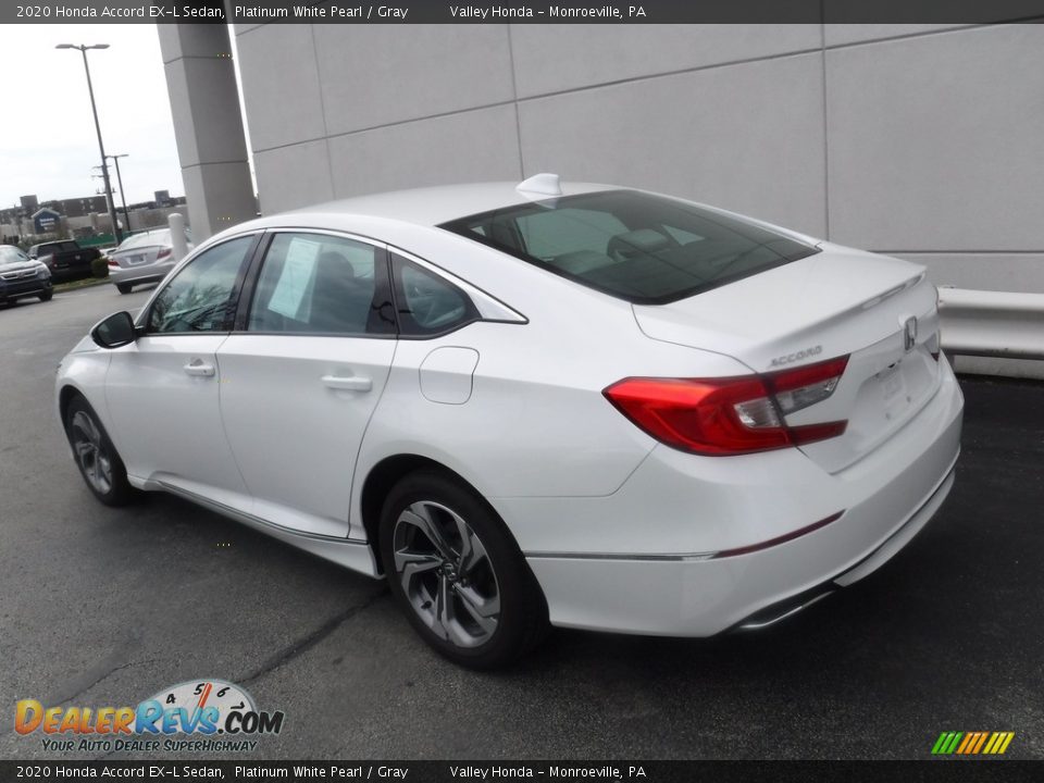 2020 Honda Accord EX-L Sedan Platinum White Pearl / Gray Photo #9