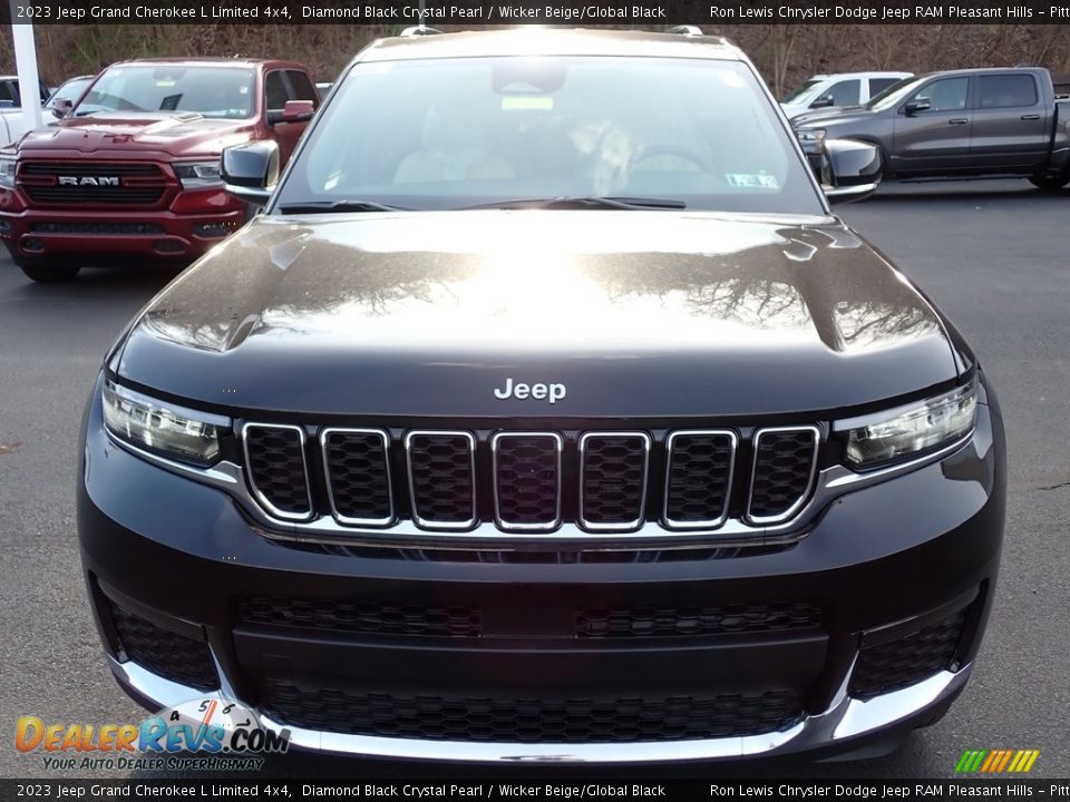 2023 Jeep Grand Cherokee L Limited 4x4 Diamond Black Crystal Pearl / Wicker Beige/Global Black Photo #9